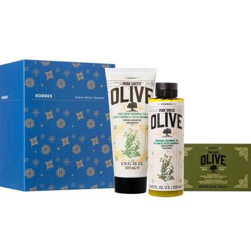 Korres Promo Xmas Gift Set Olive & Chamomile Σετ Καθαρισμού Σώματος με Νότες Χαμομηλιού & Εκχύλισμα Φύλλων Ελιάς 1 Τεμάχιο